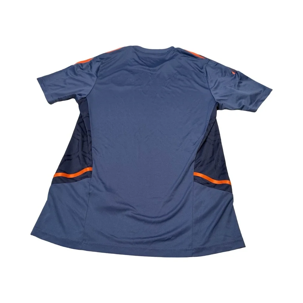 Adidas Manchester United Training Jersey Mens Medium Blue Orange Aeroready Shirt